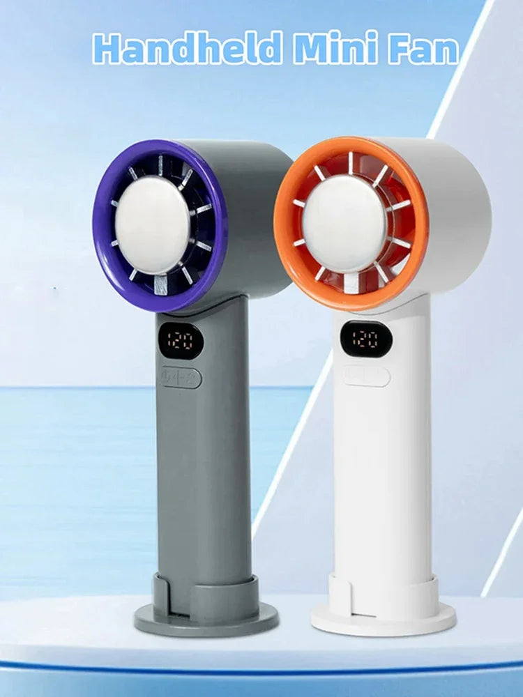 Xiaomi Handheld Mini Fan 120 Speed Electric Hand Fans Ice Compress High-Speed Cooling Rechargeable Portable LED Digital Display