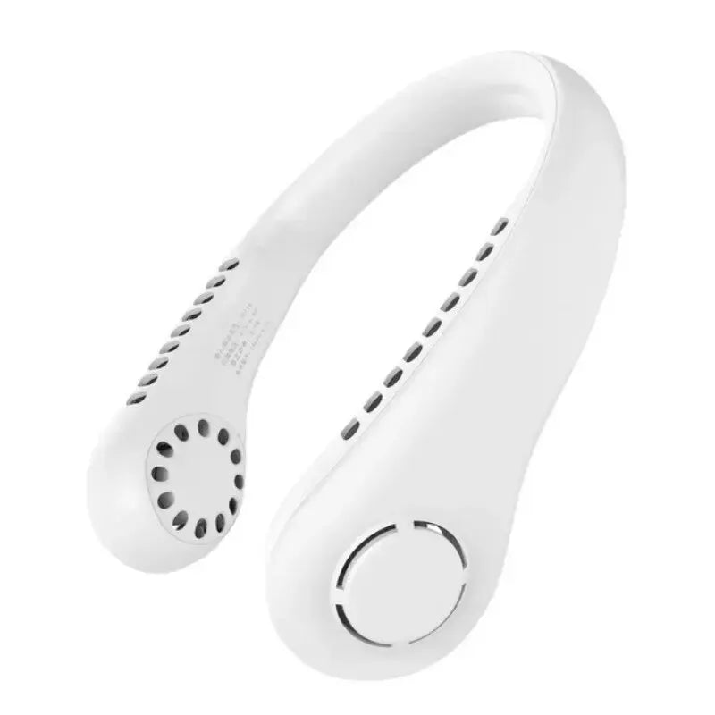 Portable Mini Home Summer Air-cooled Neck Hanging Fan for Outdoor Sports, Running, Travel Without Blades, Wearable USB Neck Stra
