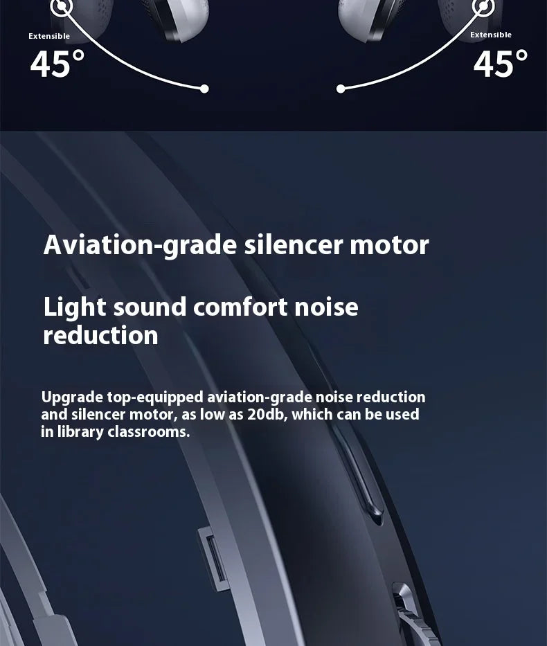 Portable Mini Home Summer Air-cooled Neck Hanging Fan for Outdoor Sports, Running, Travel Without Blades, Wearable USB Neck Fan