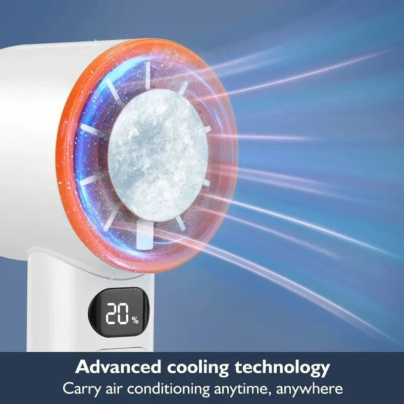 Xiaomi Handheld Mini Fan 120 Speed Electric Hand Fans Ice Compress High-Speed Cooling Rechargeable Portable LED Digital Display