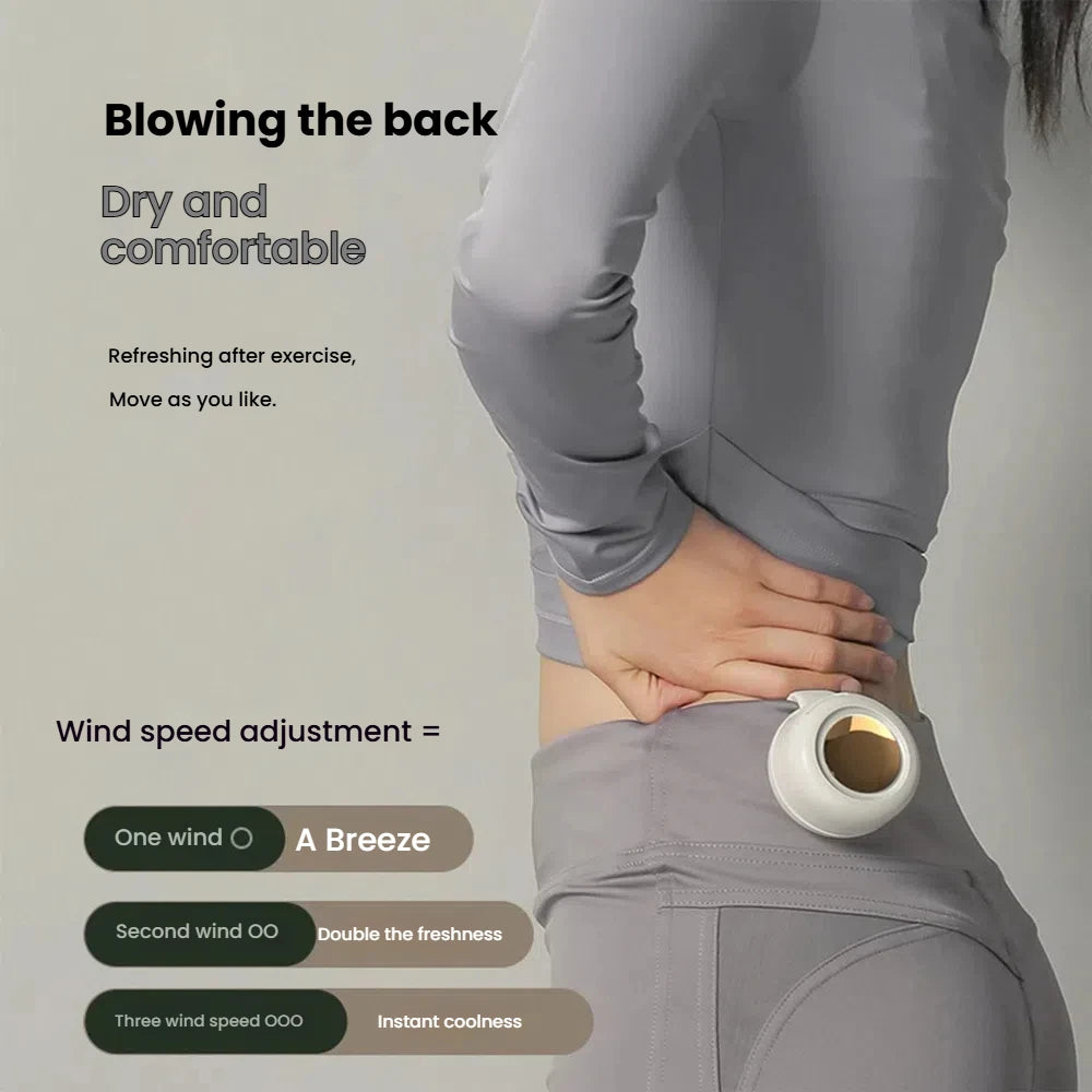 Portable Fan Mini Handheld Rechargeable Bladeless Electric Fan Clip Waist Fan Suitable for Outdoor Ventilation Desktop Small Fan