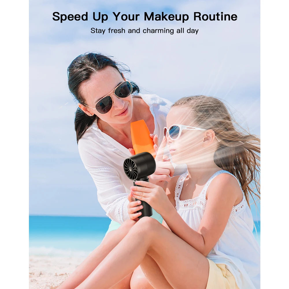 coldSky Portable Handheld Fan 4000mAh Battery Operated with LED Display Handheld Personal Small Fan 5 Speed Mini Fan for Travel