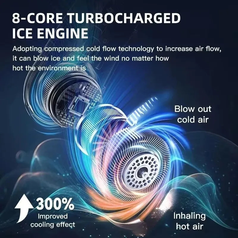 Portable Mini Home Summer Air-cooled Neck Hanging Fan for Outdoor Sports, Running, Travel Without Blades, Wearable USB Neck Fan